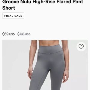 lululemon athletica Gray Groove Nulu High-Rise Flared Pant